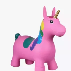 Jouet Jumpy unicorn rose